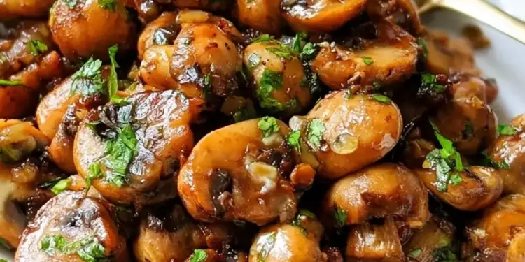 garlic butter mushrooms recipe featured
