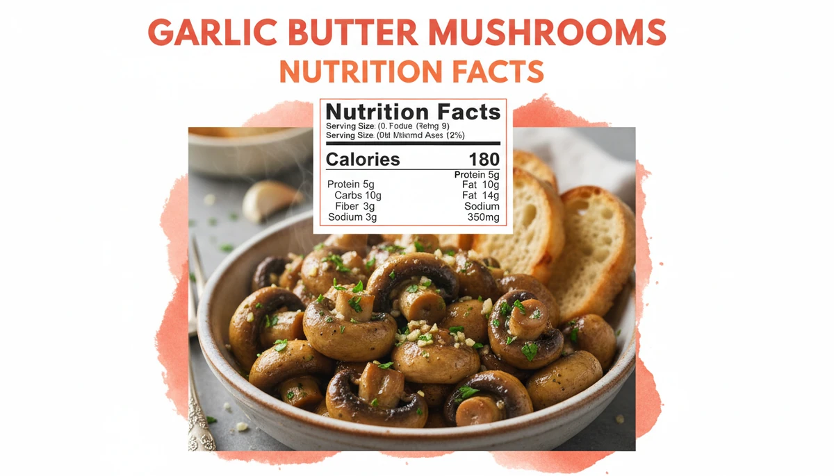 garlic butter mushrooms recipe nutritional information