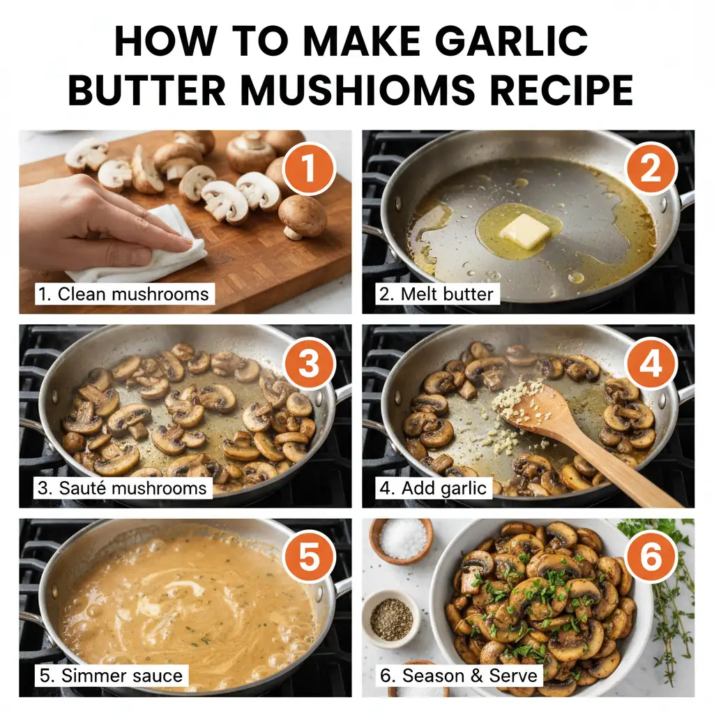 How to make garlic butter mushrooms recipe
