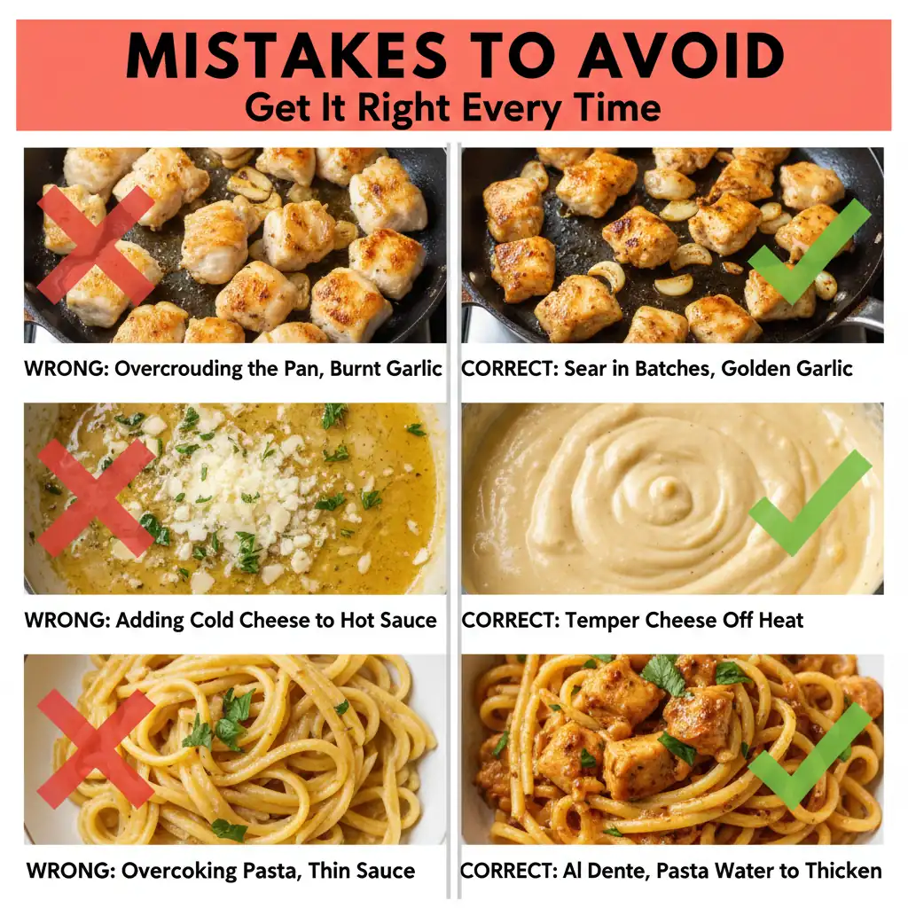 garlic parmesan chicken pasta recipe common mistakes