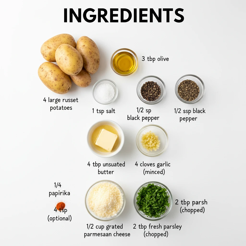 garlic parmesan fries recipe ingredients