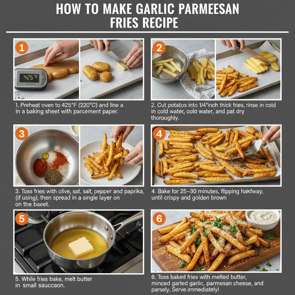 How to make garlic parmesan fries recipe