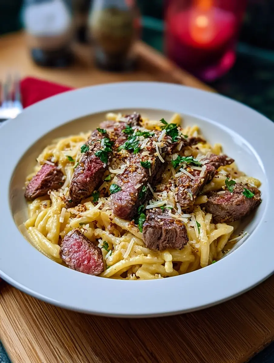 Why you'll love garlic parmesan steak pasta recipe