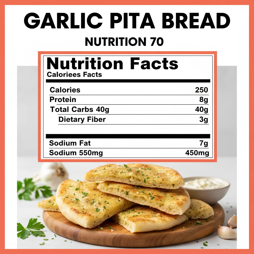 garlic pita bread recipe nutritional information
