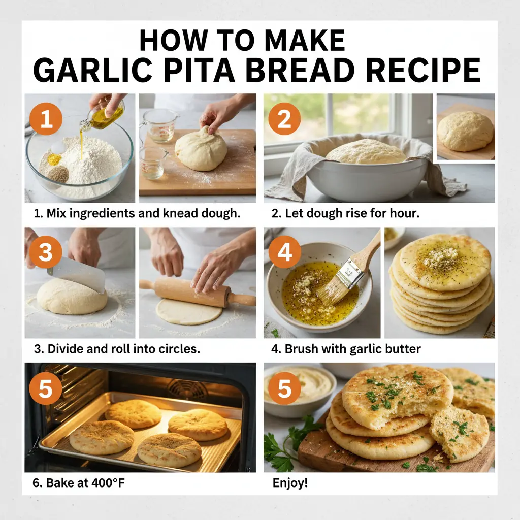 How to make garlic pita bread recipe