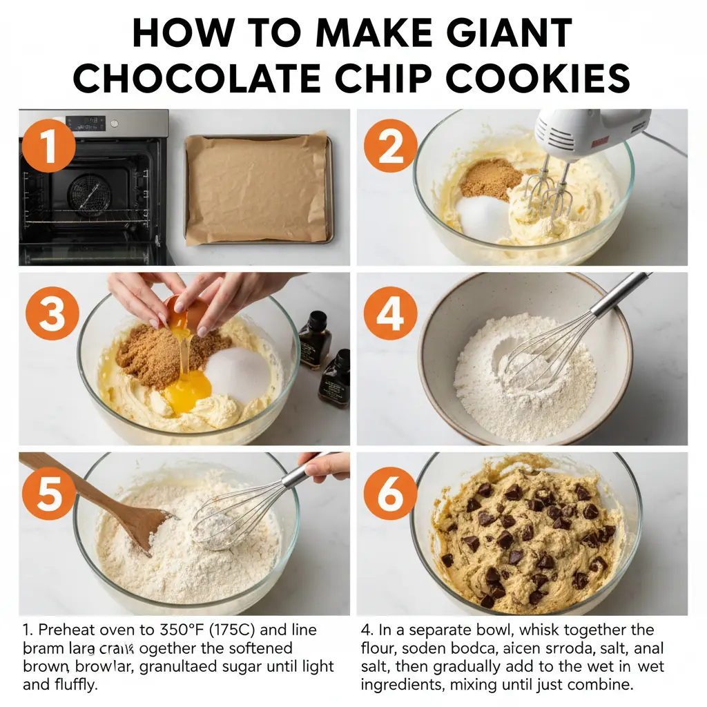 How to make giant chocolate chip cookies