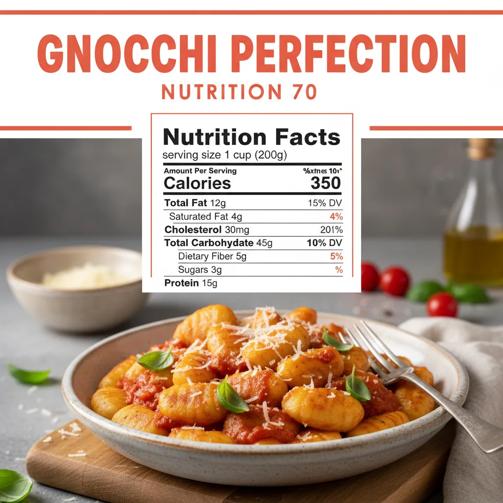 gnocchi recipe nutritional information