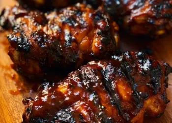 grilled bbq chicken thighs featured