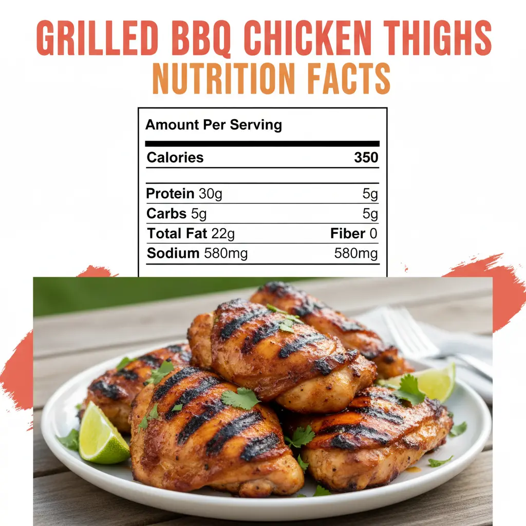 grilled bbq chicken thighs nutritional information