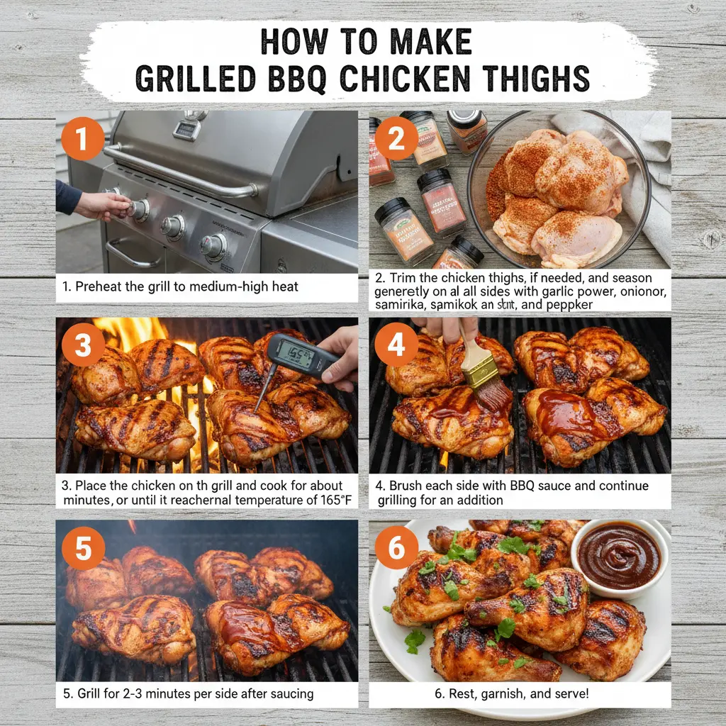 How to make grilled bbq chicken thighs