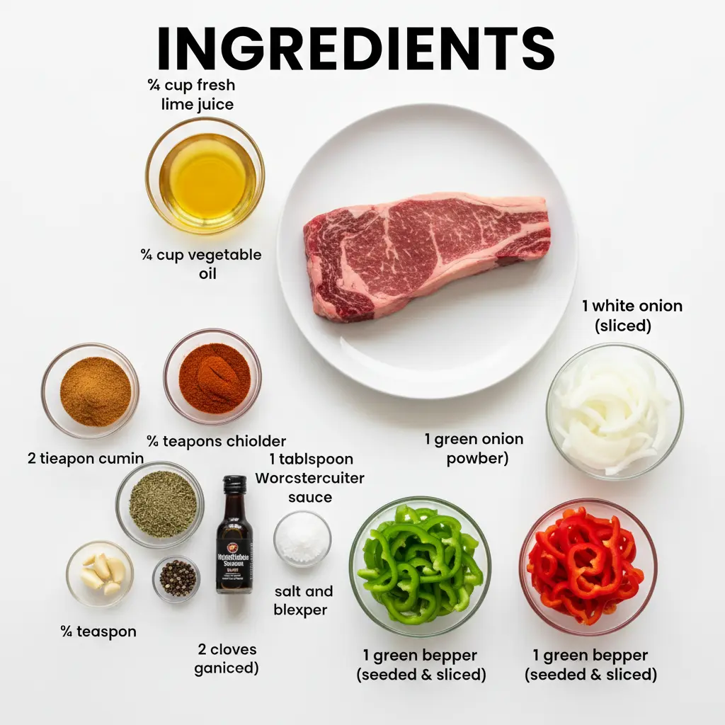 grilled steak fajitas ingredients