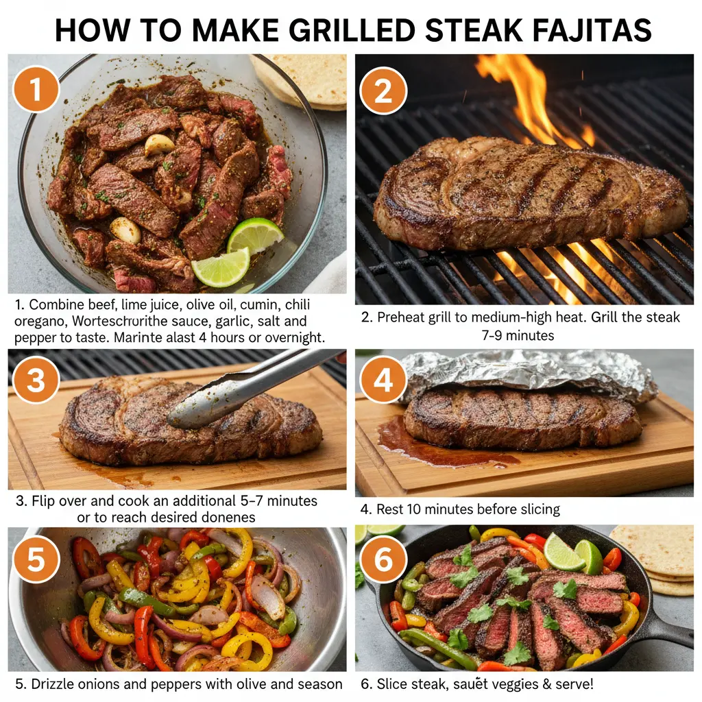 How to make grilled steak fajitas
