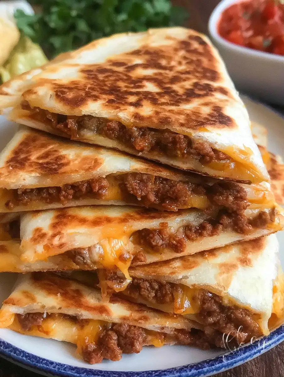 ground beef quesadillas featured