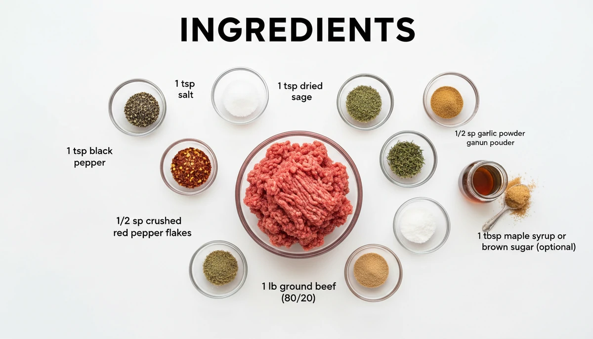 ground beef sausage recipe ingredients