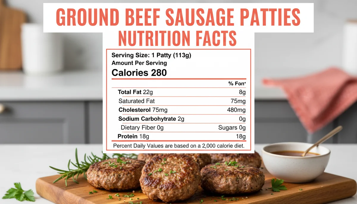 ground beef sausage recipe nutritional information