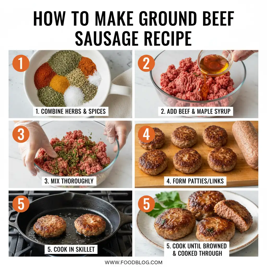 How to make ground beef sausage recipe