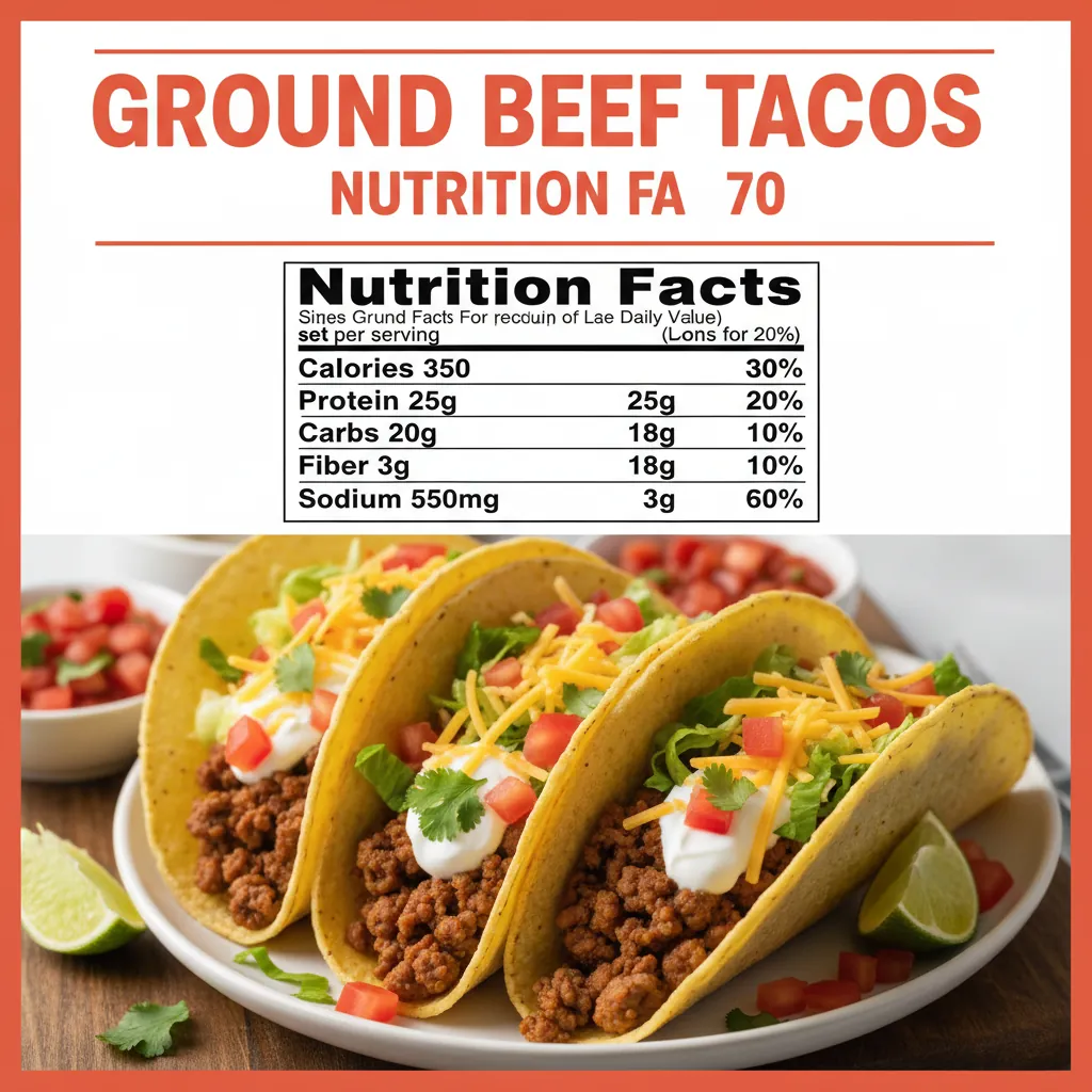 ground beef tacos recipe nutritional information