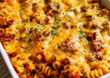 hamburger casserole recipe featured