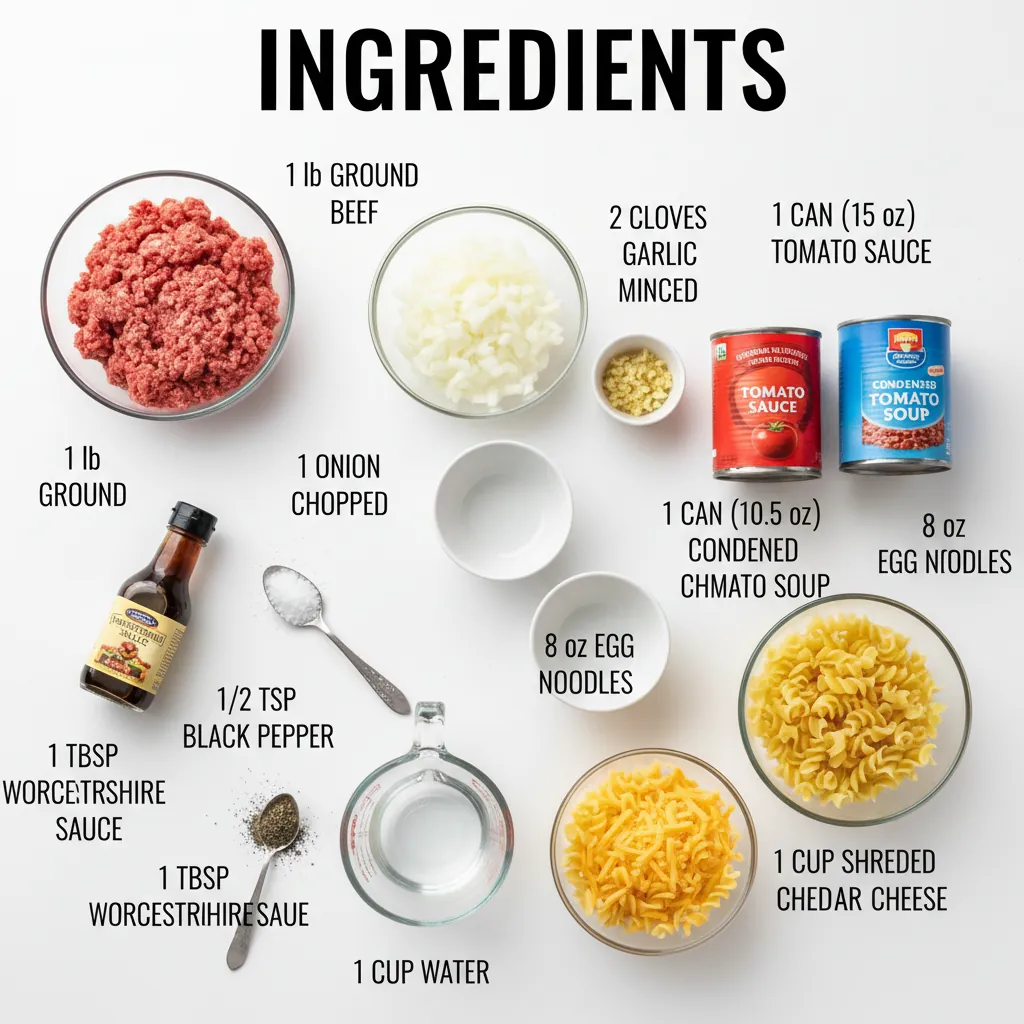 hamburger casserole recipe ingredients