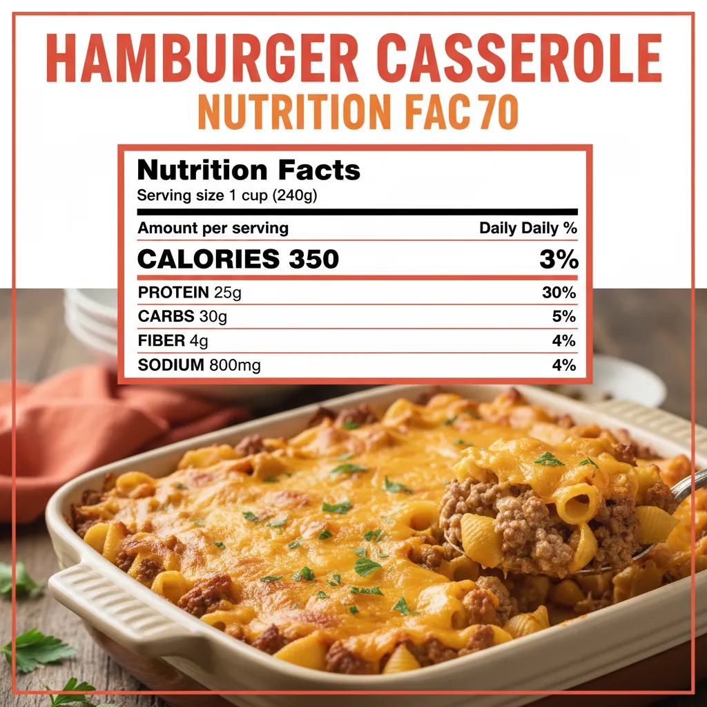 hamburger casserole recipe nutritional information