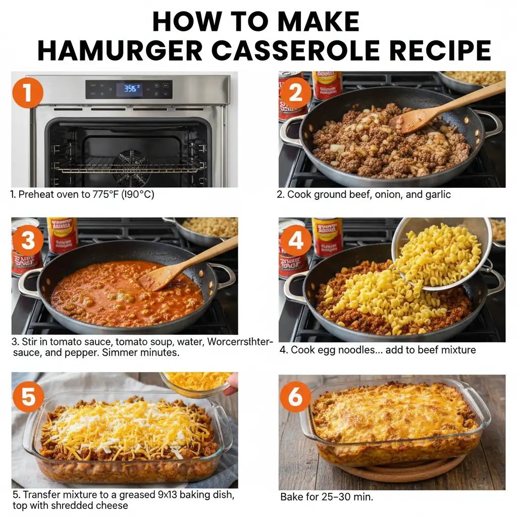 How to make hamburger casserole recipe