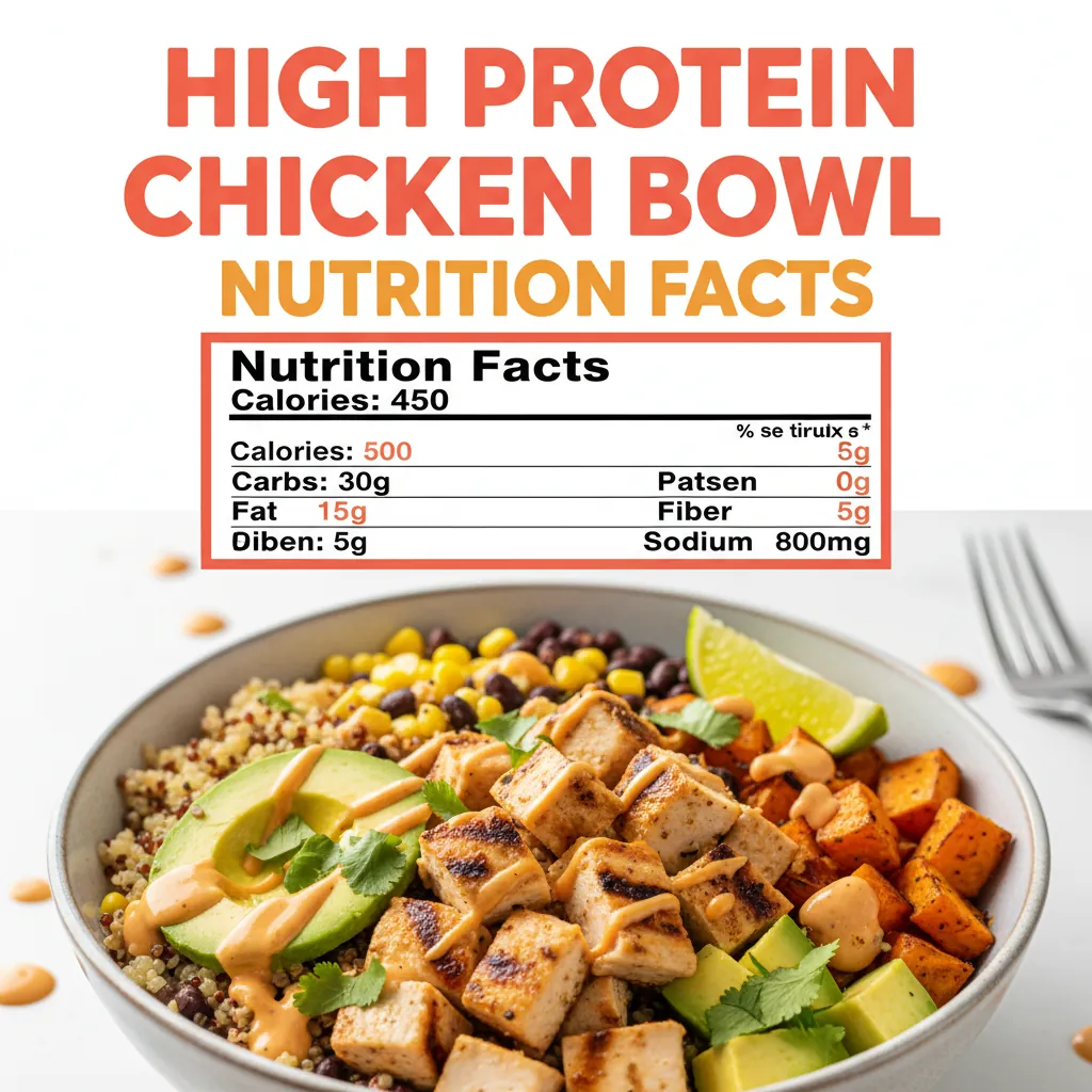 high protein chicken bowl nutritional information
