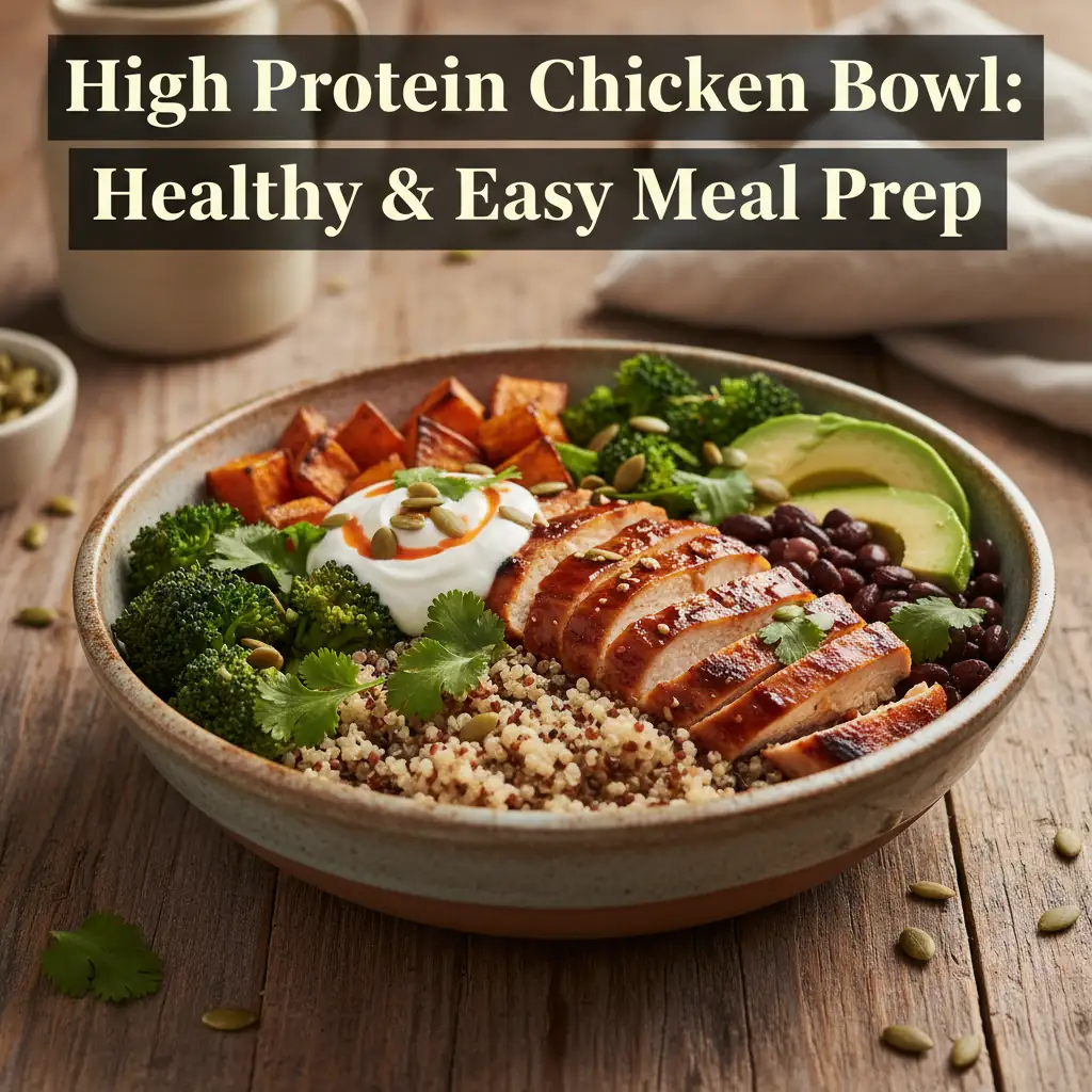 high protein chicken bowl recipeCard1