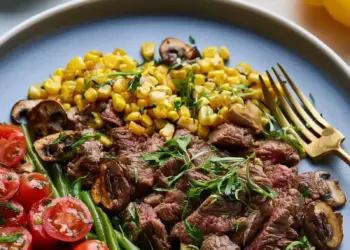 high protein steak meal featured