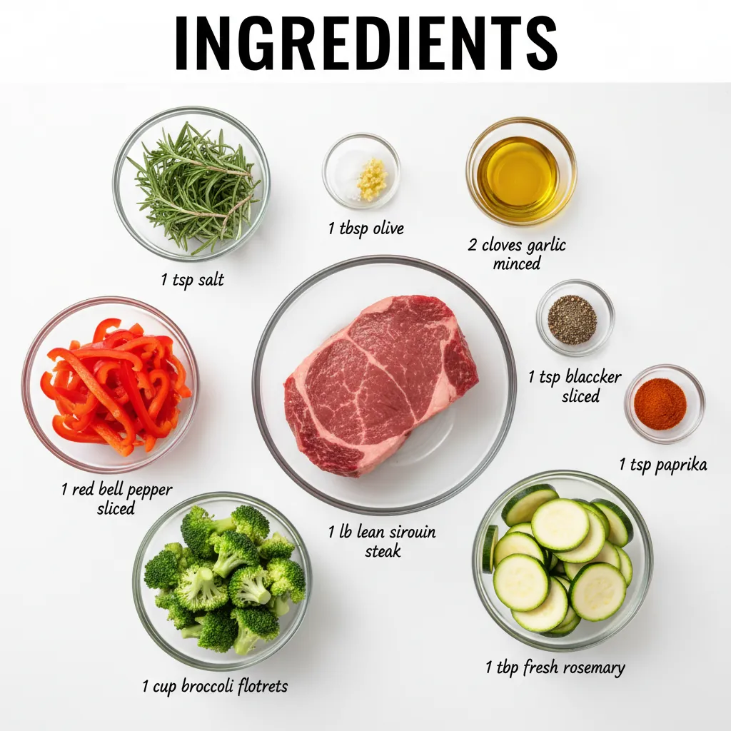 high protein steak meal ingredients