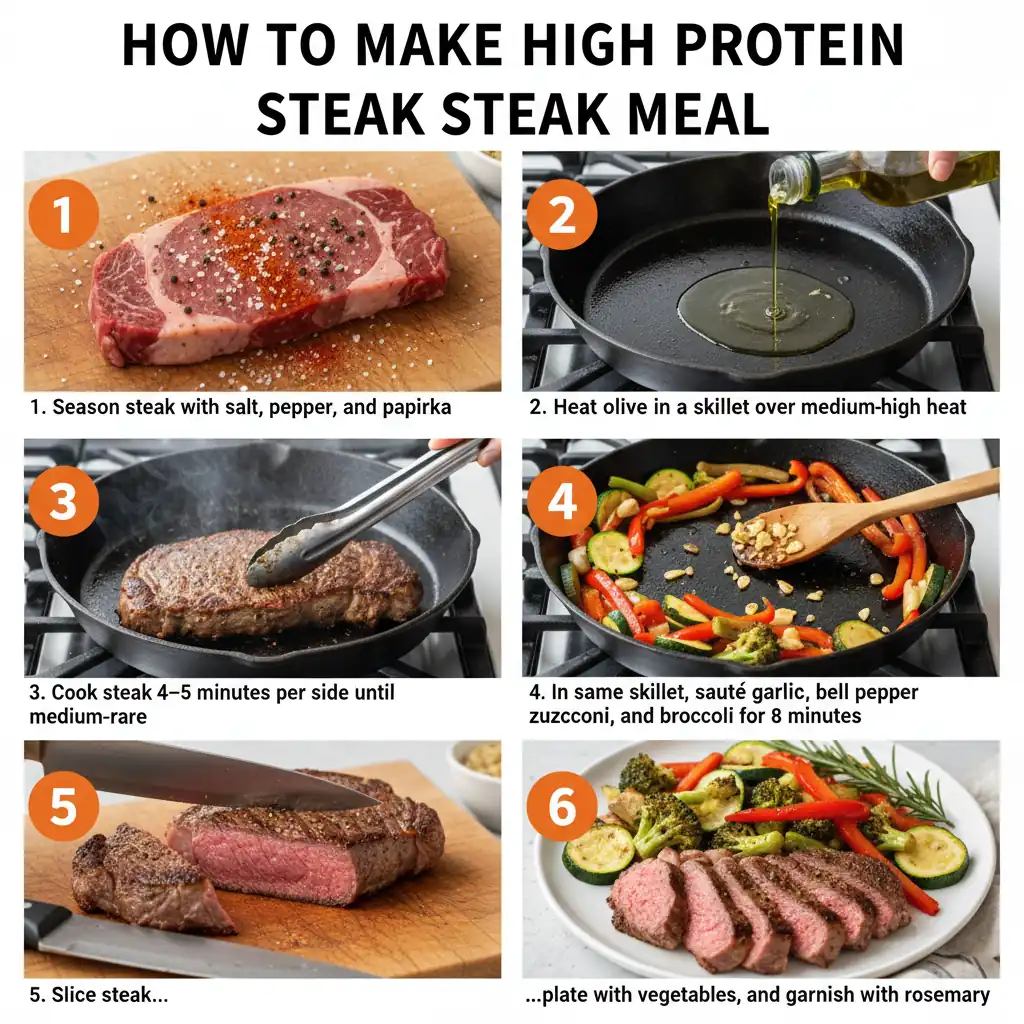 How to make high protein steak meal