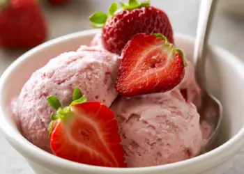 homemade strawberry ice cream recipe featured