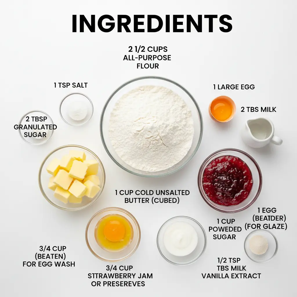 homemade strawberry pop tarts recipe ingredients