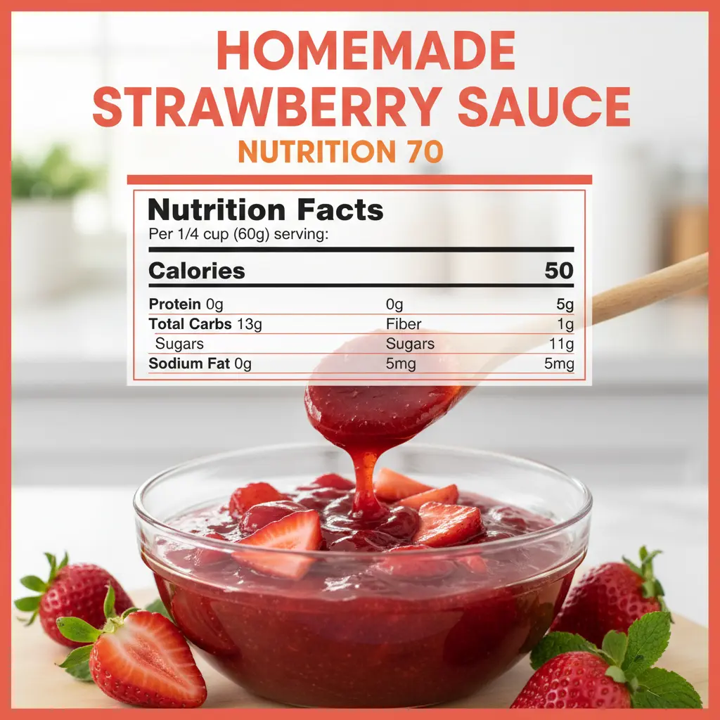 homemade strawberry sauce recipe nutritional information