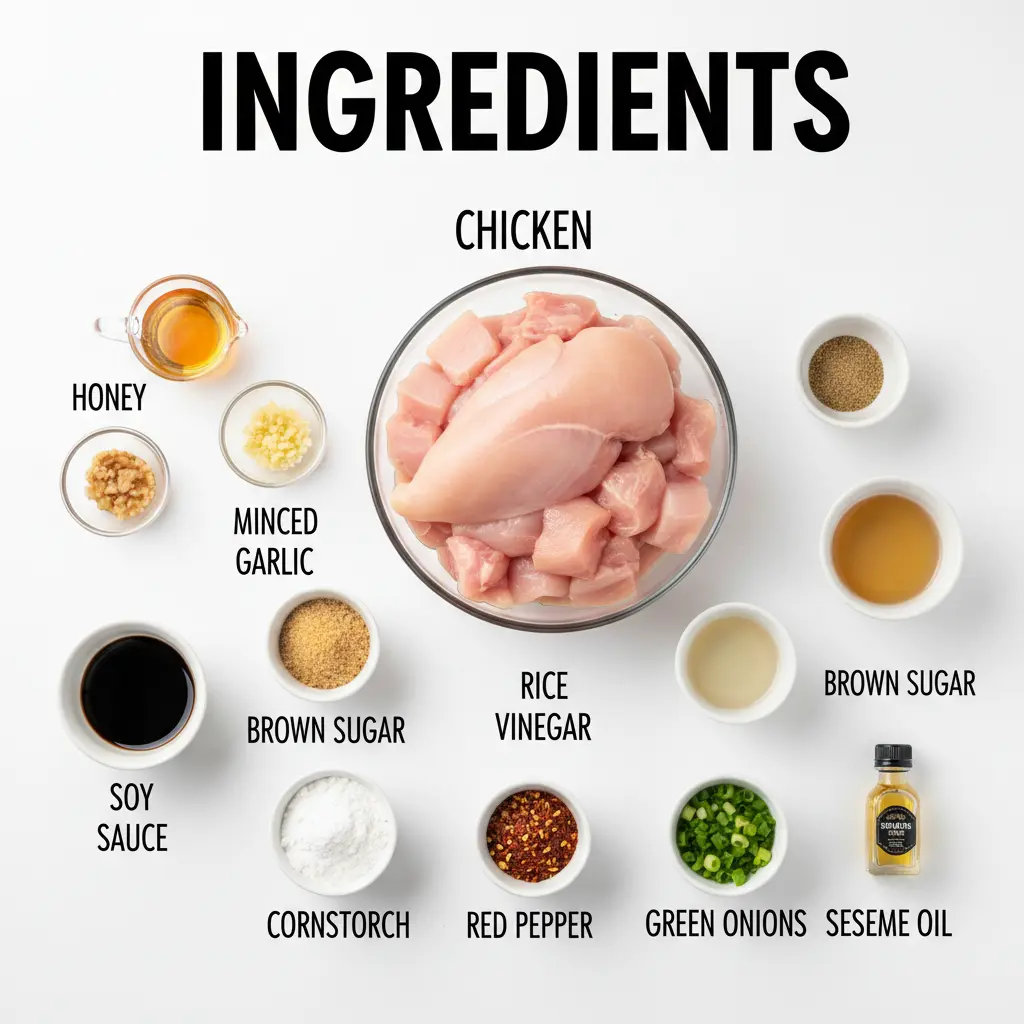 honey garlic chicken recipe ingredients