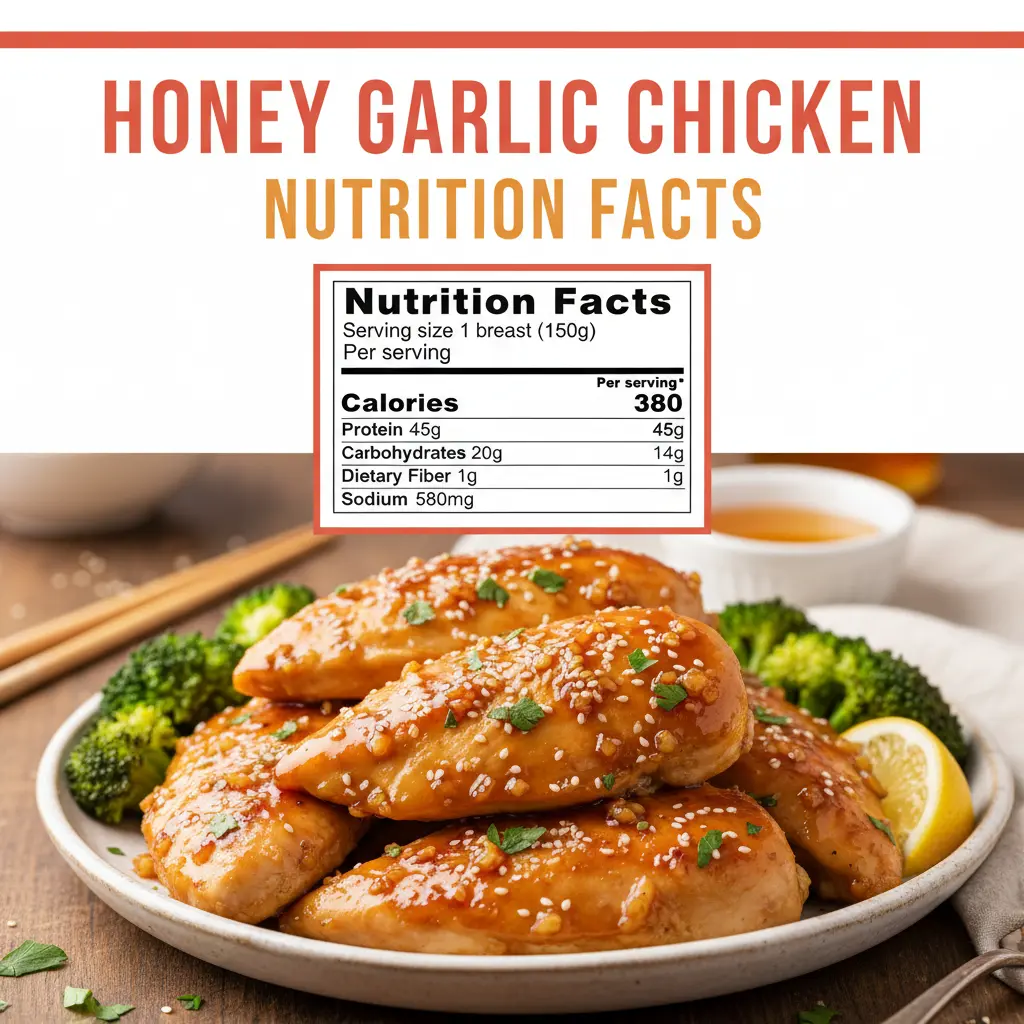 honey garlic chicken recipe nutritional information