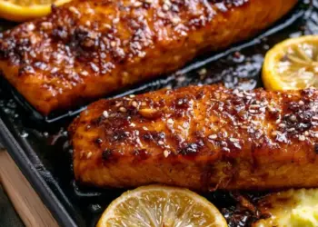 honey garlic salmon recipe featured