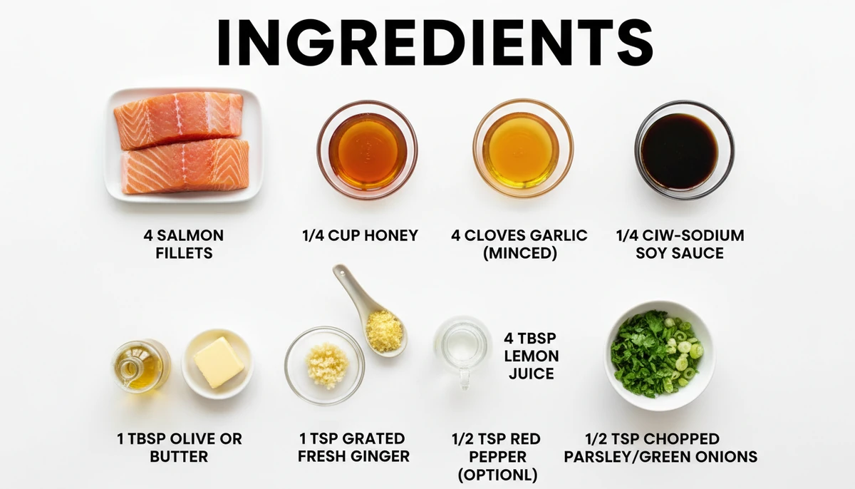honey garlic salmon recipe ingredients