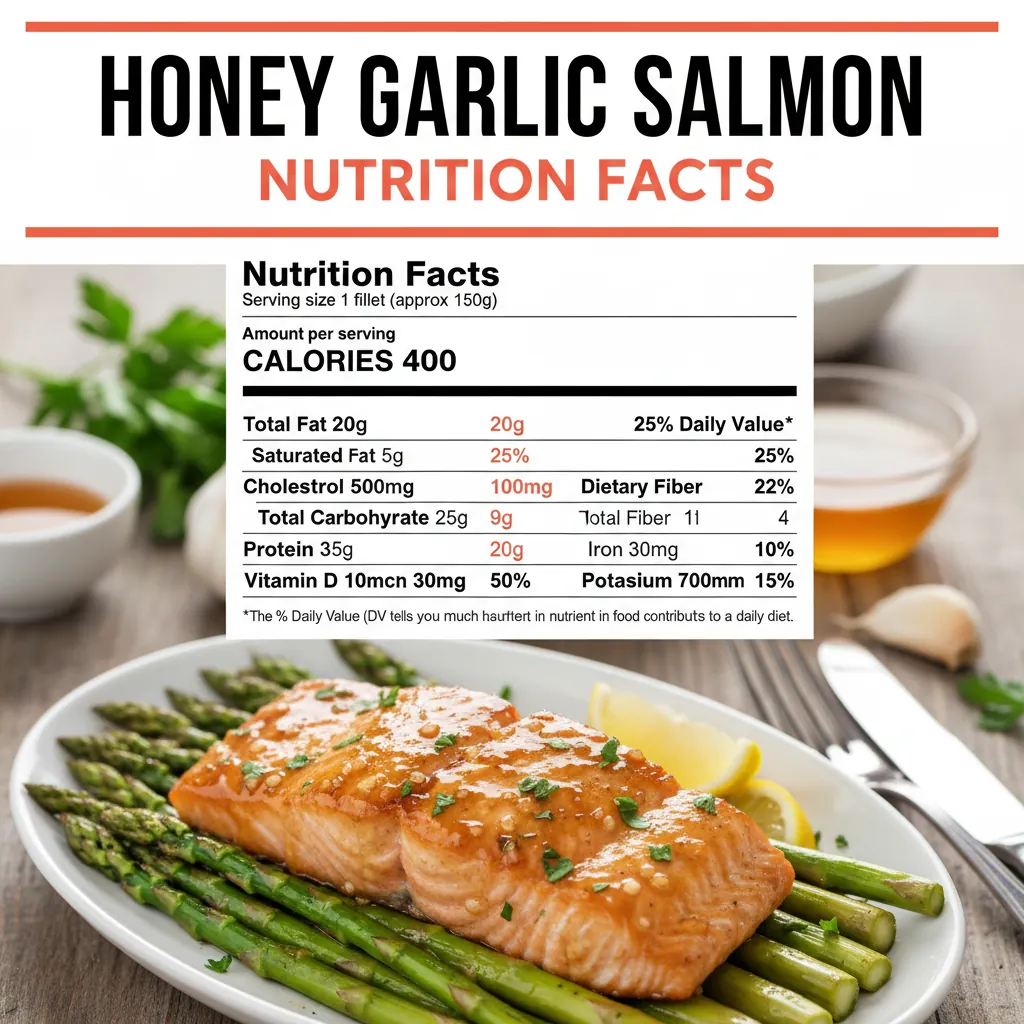 honey garlic salmon recipe nutritional information