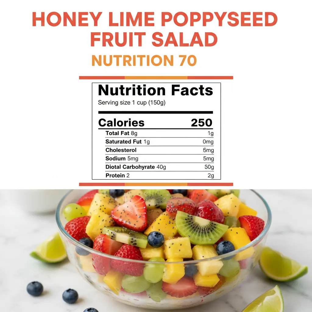honey lime poppyseed fruit salad nutritional information