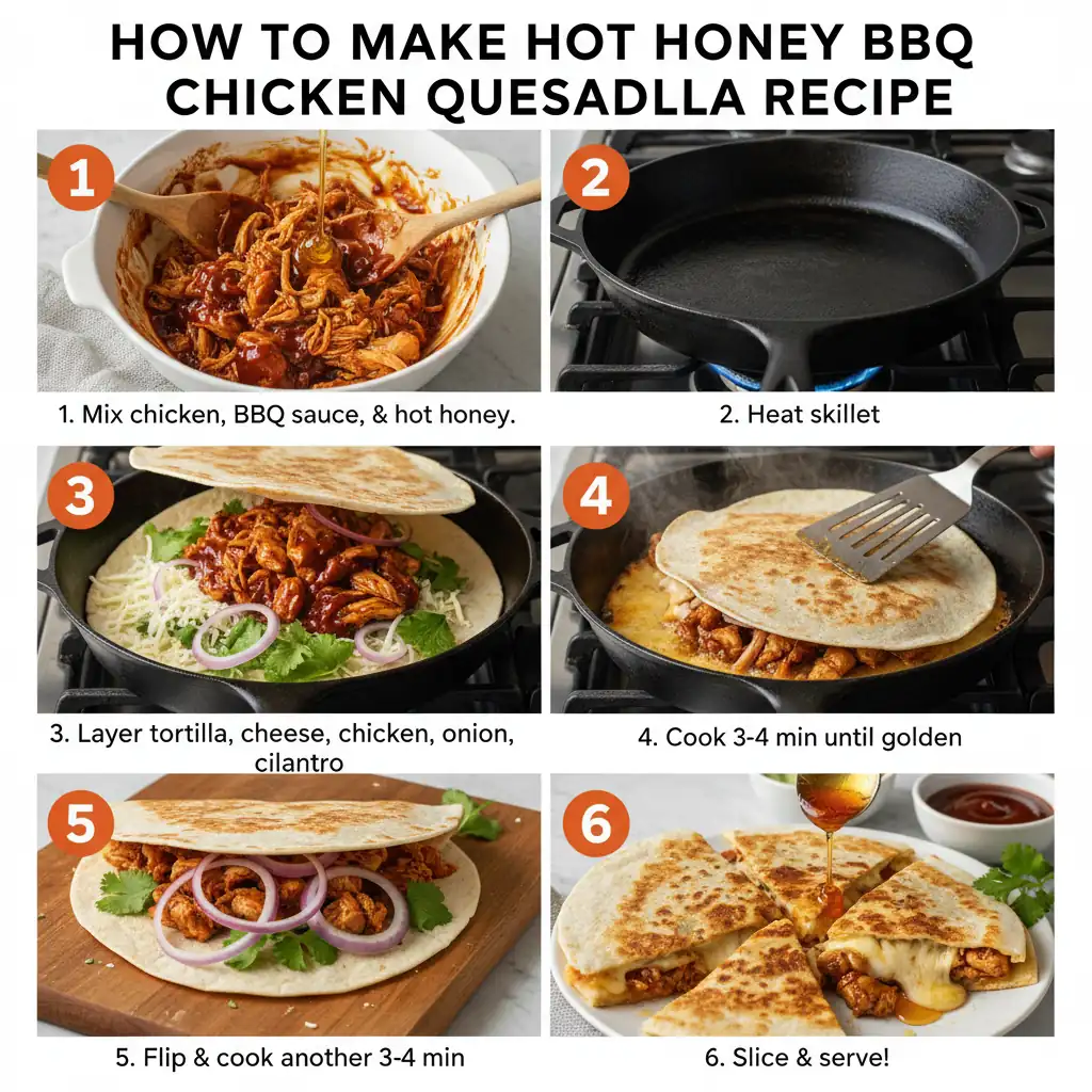 How to make hot honey BBQ chicken quesadilla recipe
