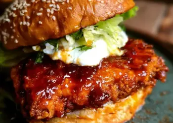 hot honey chicken burger recipe featured