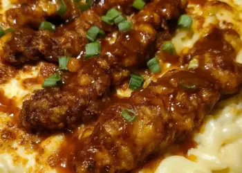 hot honey chicken mac and cheese featured