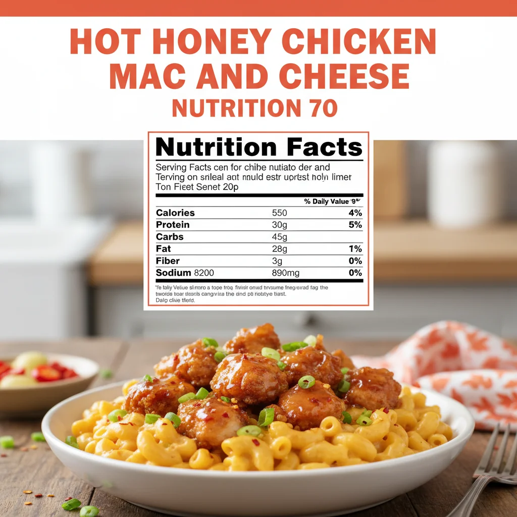 hot honey chicken mac and cheese nutritional information