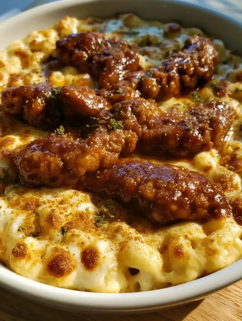 hot honey chicken mac and cheese recipeCard1
