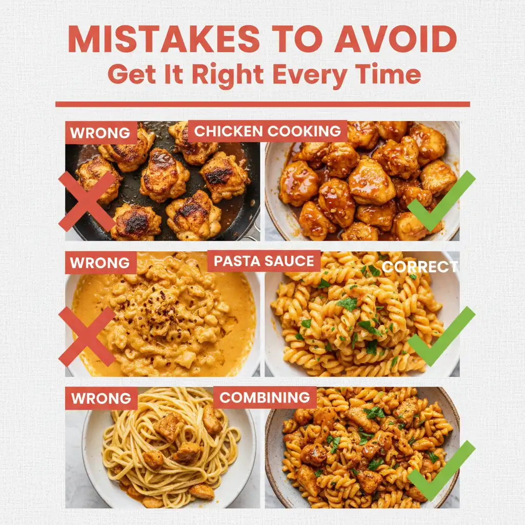 hot honey chicken pasta recipe common mistakes