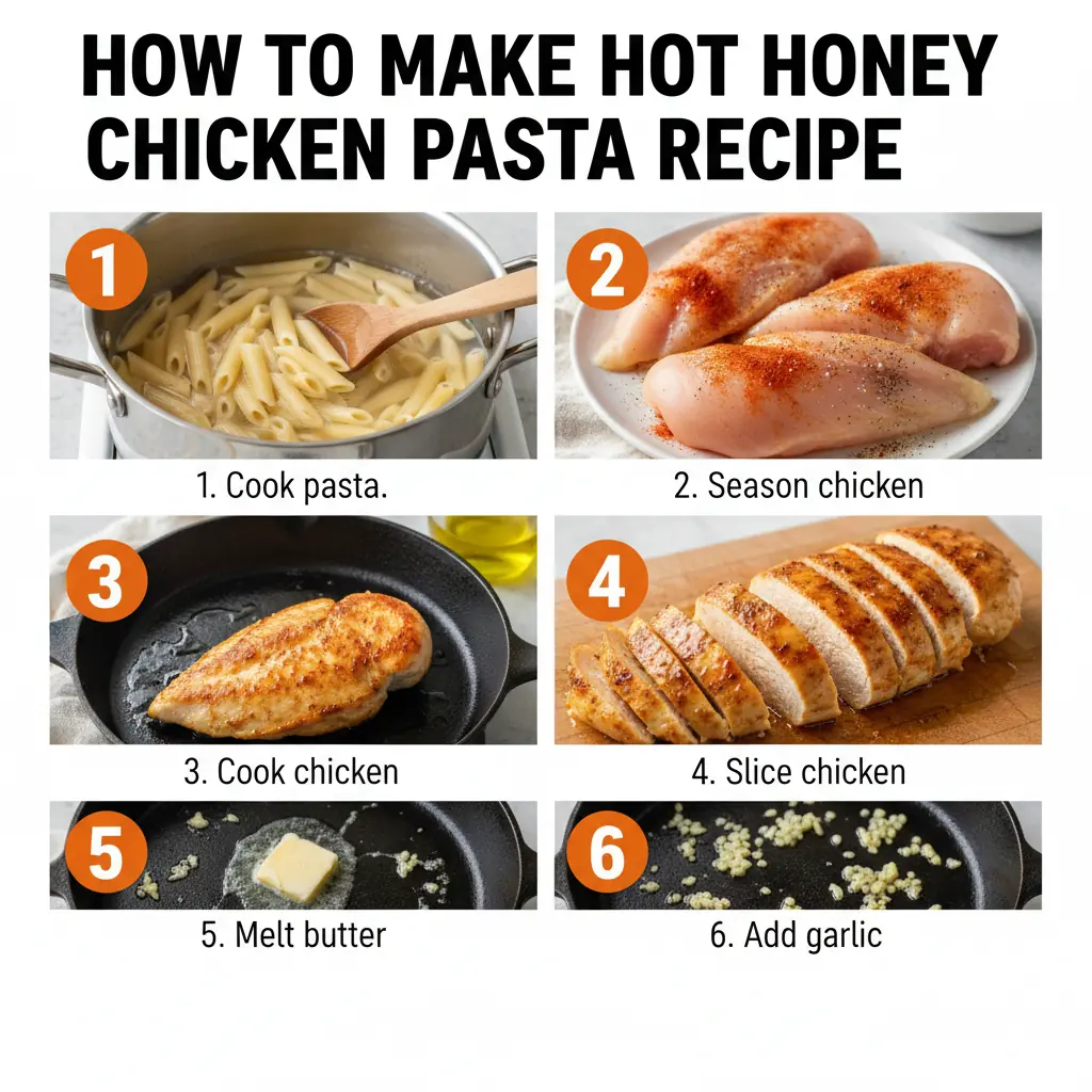 How to make hot honey chicken pasta recipe