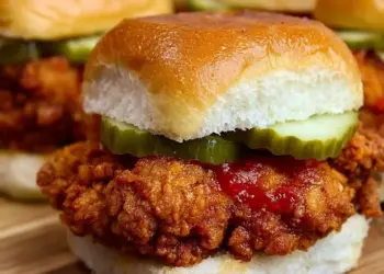 hot honey chicken sliders featured