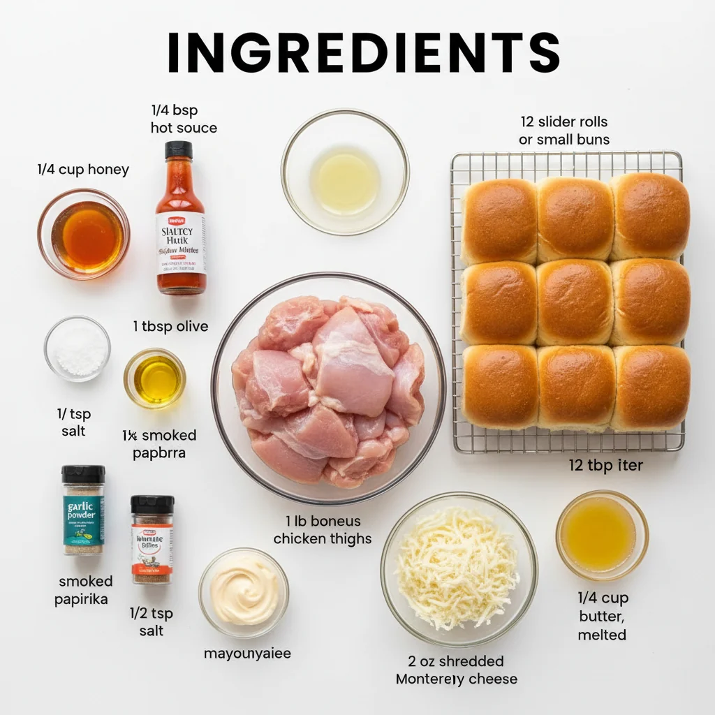hot honey chicken sliders ingredients