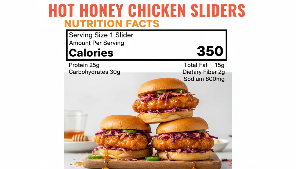hot honey chicken sliders nutritional information