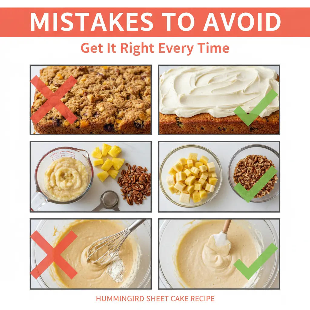 hummingbird sheet cake recipe common mistakes